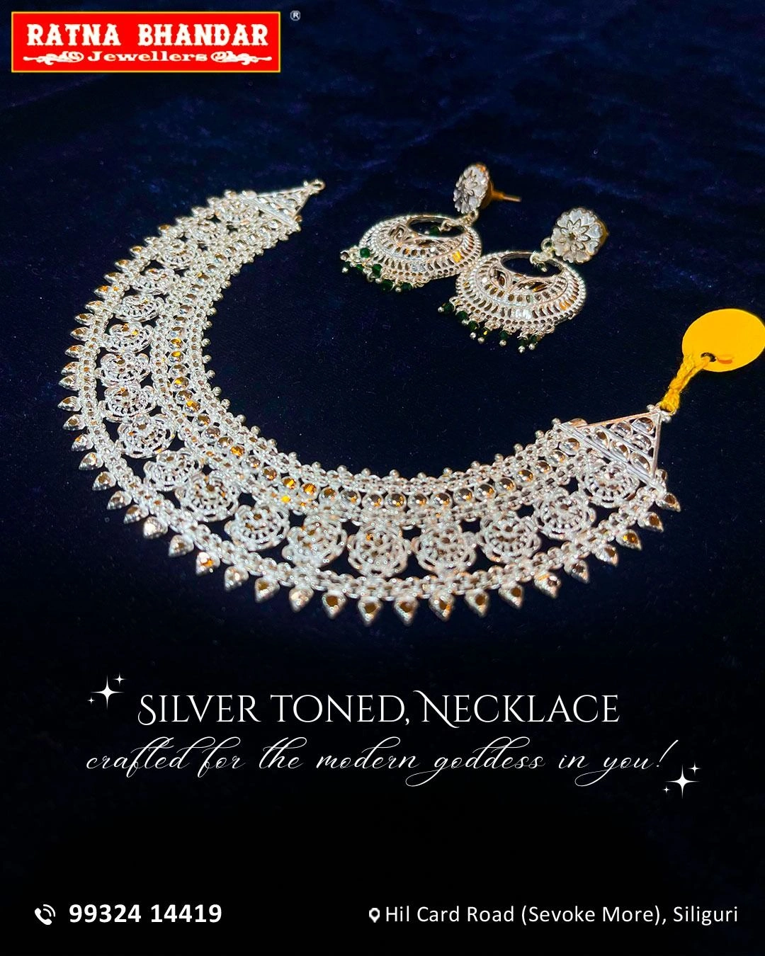 Ratna-Bhandar-Jewellers-Silver-Necklace